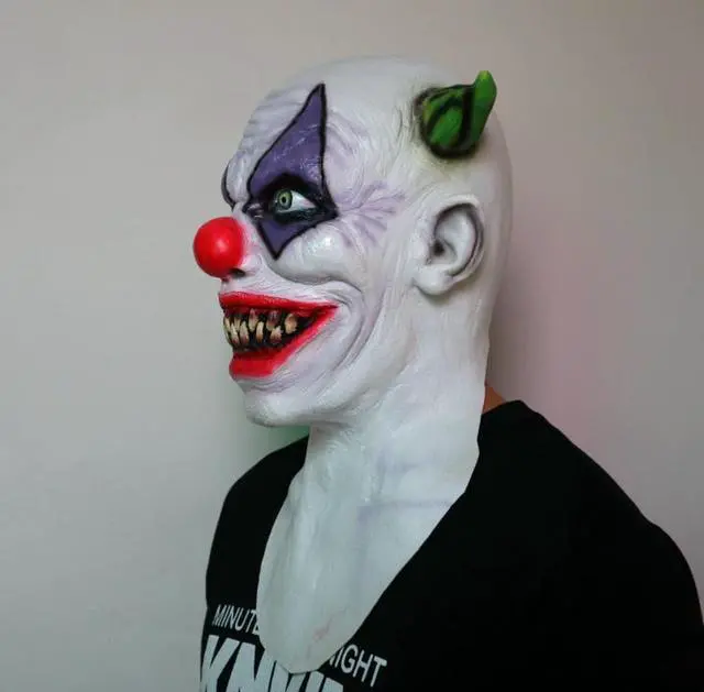 Alt view image 2 of 4 - Halloween funny costume props latex headdress film and television tools realistic clown headgear scary Halloween mask