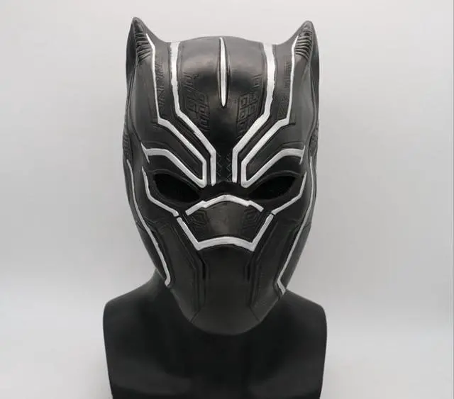 Main image of Halloween party show reality spoof mask black film and television props Avengers panther headdress adult children's toys