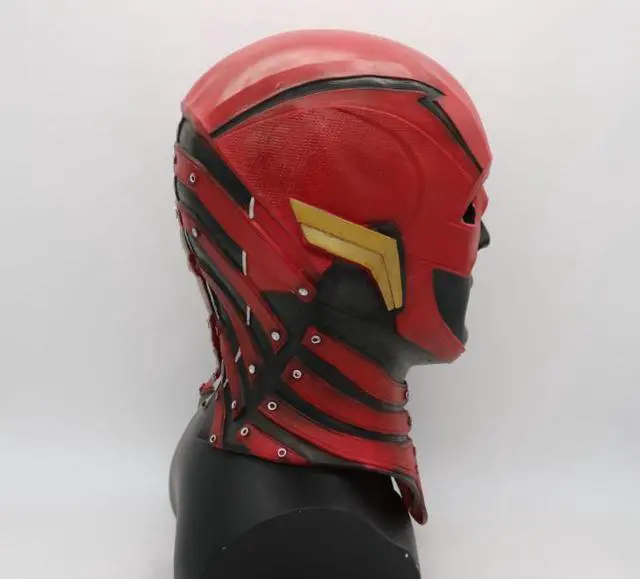 Alt view image 3 of 5 - Justice League Cos Barry Allen Flash Mask Headgear Halloween Headgear Latex Mask Party Event Props