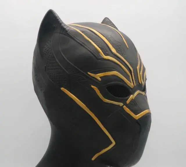 Main image of Halloween party show reality spoof mask black film and television props Avengers panther headdress adult children's toys