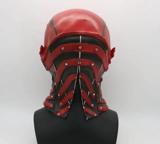 Alt view image 5 of 5 - Justice League Cos Barry Allen Flash Mask Headgear Halloween Headgear Latex Mask Party Event Props