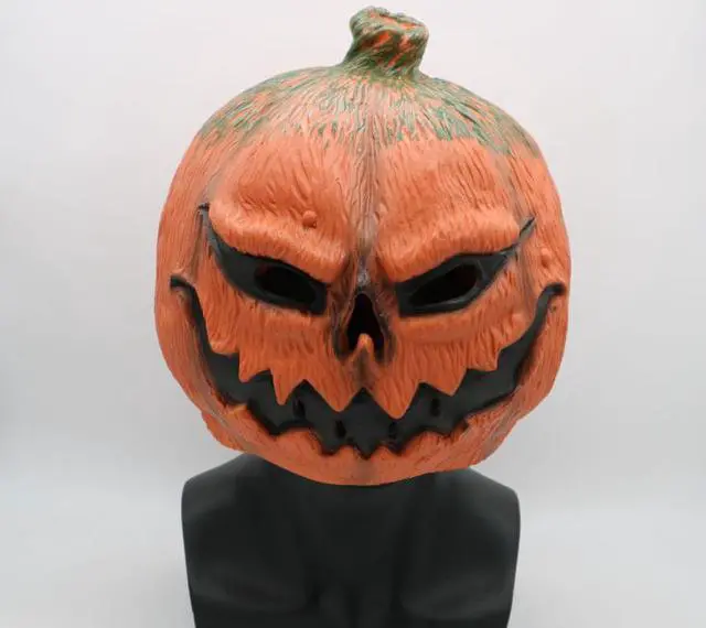 Main image of Halloween pumpkin mask headgear horror funny mask latex ball costume acting as ornaments cos ghost festival