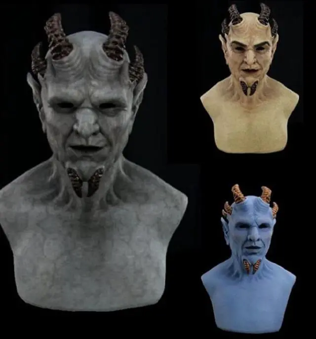 Main image of Proud Sin Hexagon Devil Mask Halloween Party Dark Bible King of Lies Hexagon Devil Mask Funny Show Horror Mask Headdress