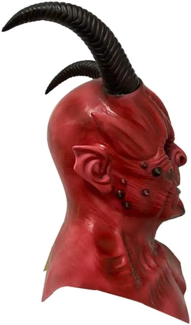 Alt view image 3 of 4 - Halloween horror mask Immortal mask red human beast face mask latex props horror role playing
