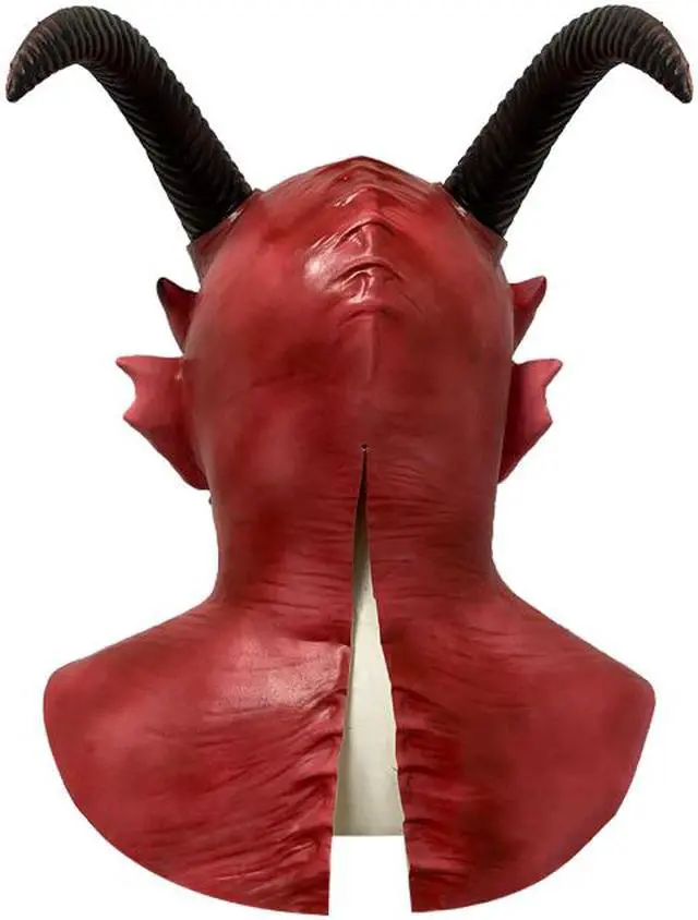 Alt view image 4 of 4 - Halloween horror mask Immortal mask red human beast face mask latex props horror role playing