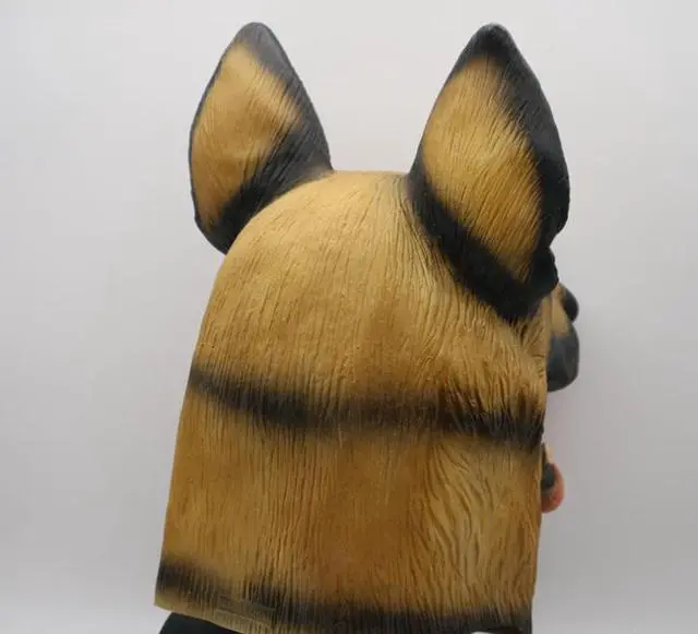 Alt view image 4 of 4 - Wolf dog police dog mask headgear cute animal headgear cos dress up Halloween party latex headgear props