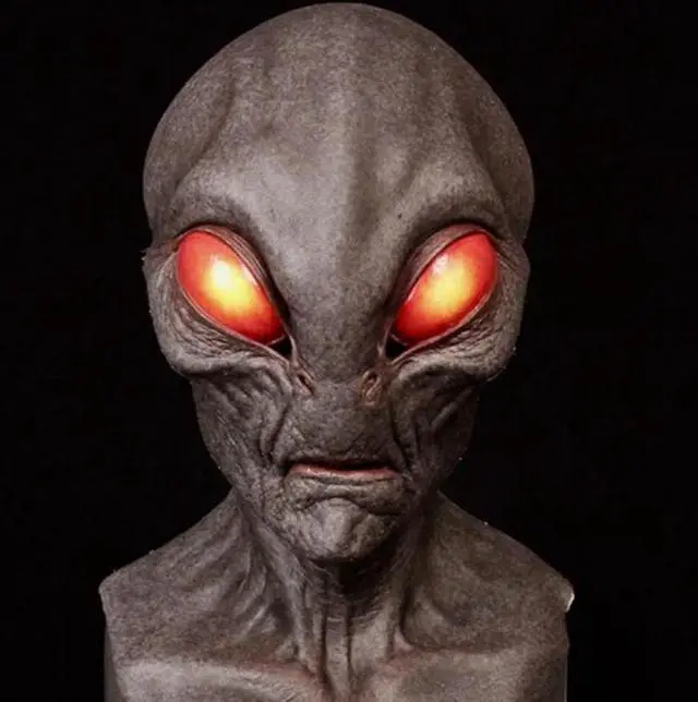 Main image of Halloween haunted house bar decoration hood alien latex mask hood horror mask latex cosplay mask horror mask