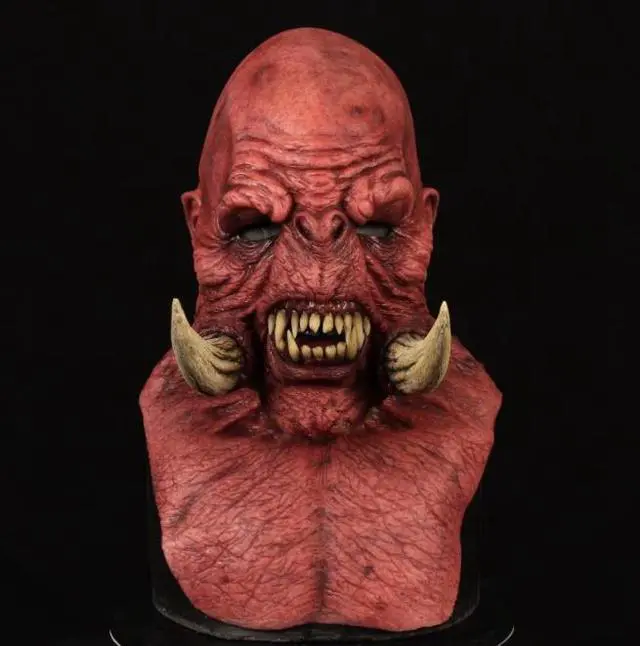 Main image of Halloween new warcraft man funny horror mask headgear bar haunted house decoration mask headgear