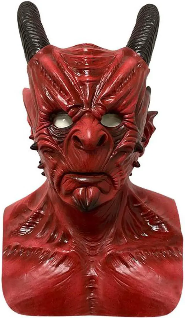 Main image of Halloween horror mask Immortal mask red human beast face mask latex props horror role playing