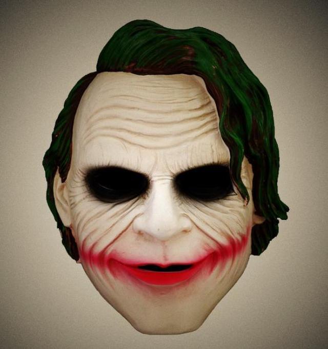 Main image of DC Jack Joker Mask Harley Quinn Wig Dress Up Halloween Dark Knight Movie Latex Mask