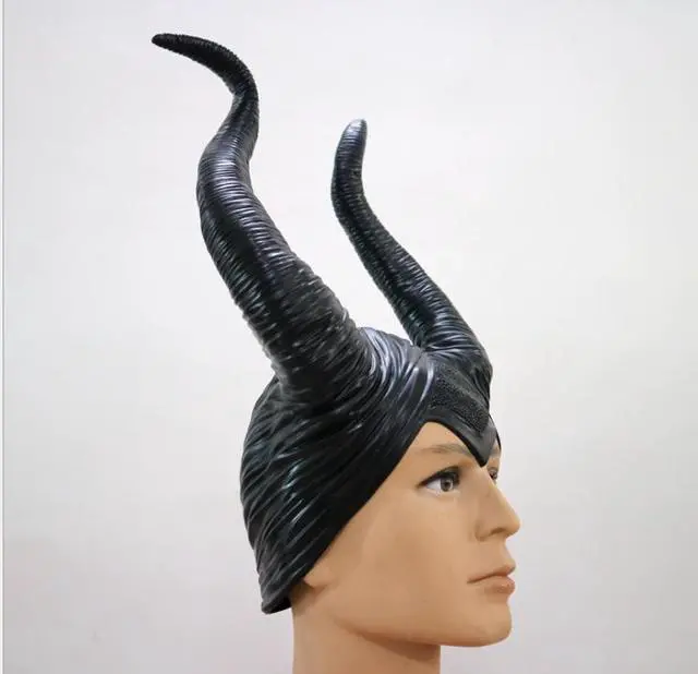 Alt view image 2 of 2 - Maleficent Maleficent Hat Helmet Headgear Bar Horn Mask Sleeping Beauty Witch Props