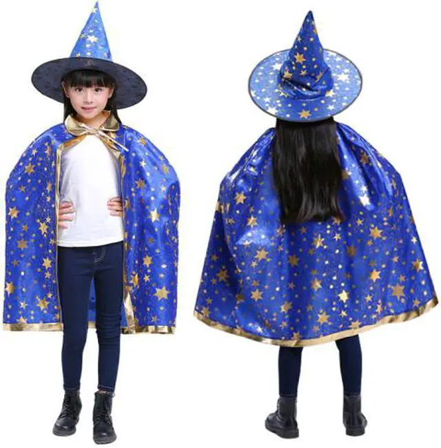 Alt view image 2 of 5 - Halloween costume children's cloak props decorations children's Halloween decoration cosplay costume performance costume magician black