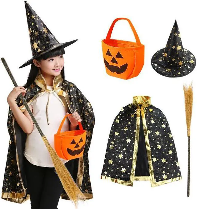 Main image of Halloween costume children's cloak props decorations children's Halloween decoration cosplay costume performance costume magician black