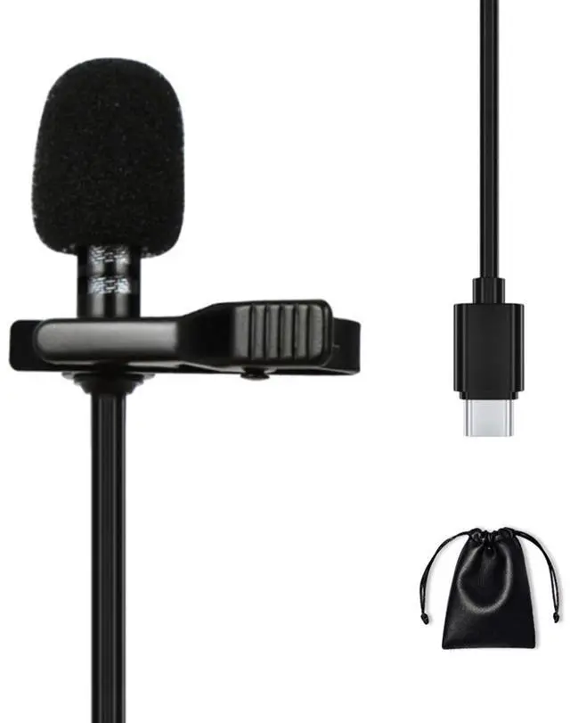 Main image of Professional Grade Lavalier Lapel Microphone Omnidirectional Mic USB 3.5MM Type C Lavalier Microphone Recording Mic for YouTube,Interview,Video (Type-C)