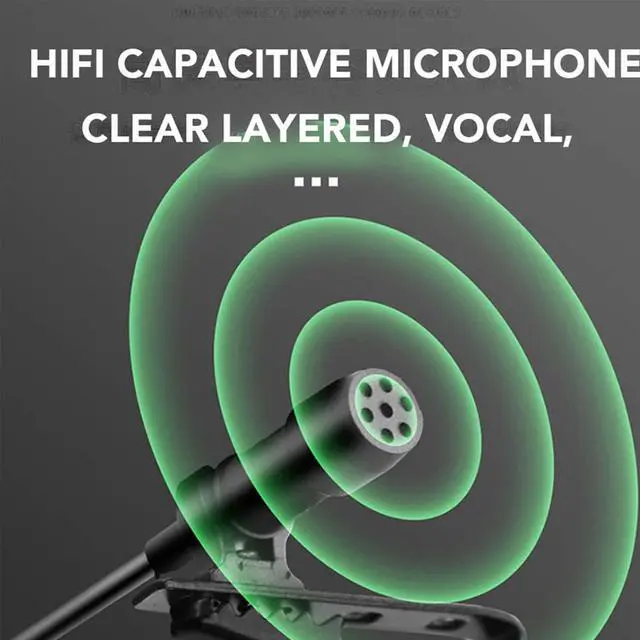 Alt view image 5 of 7 - Professional Grade Lavalier Lapel Microphone Omnidirectional Mic USB 3.5MM Type C Lavalier Microphone Recording Mic for YouTube,Interview,Video (Type-C)