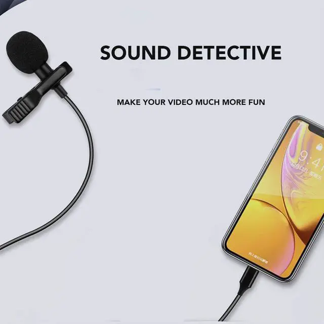 Alt view image 6 of 7 - Professional Grade Lavalier Lapel Microphone Omnidirectional Mic USB 3.5MM Type C Lavalier Microphone Recording Mic for YouTube,Interview,Video (Type-C)