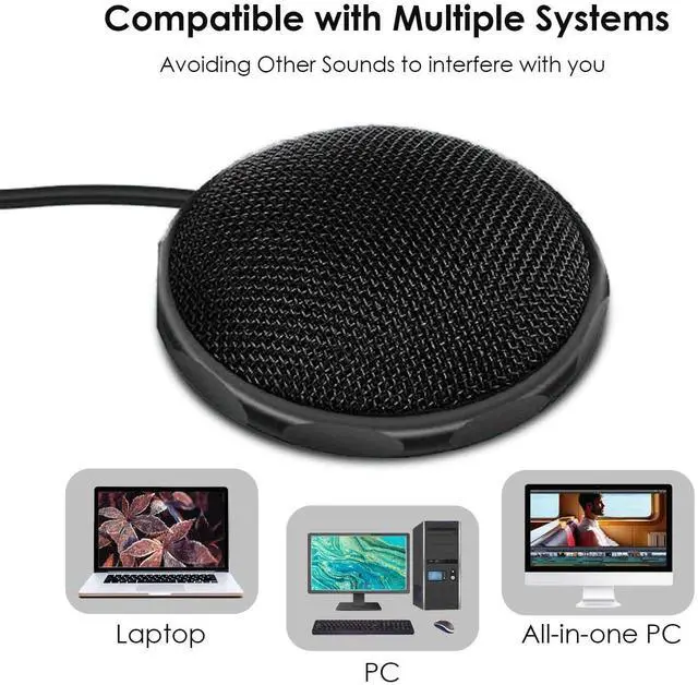 Alt view image 4 of 6 - USB Microphone for Computer, Plug&Play PC Microphone for Conference, Chatting Streaming, Gaming Mic Computer Microphone Compatible with PC, Laptop and Notebook