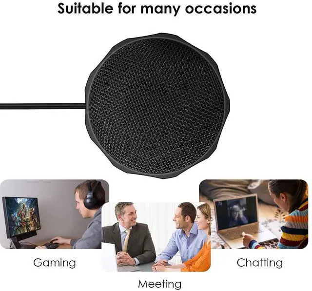 Alt view image 5 of 6 - USB Microphone for Computer, Plug&Play PC Microphone for Conference, Chatting Streaming, Gaming Mic Computer Microphone Compatible with PC, Laptop and Notebook