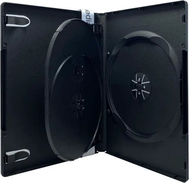 Alt view image 2 of 4 - 50 STANDARD Black Triple 3 Disc DVD Cases