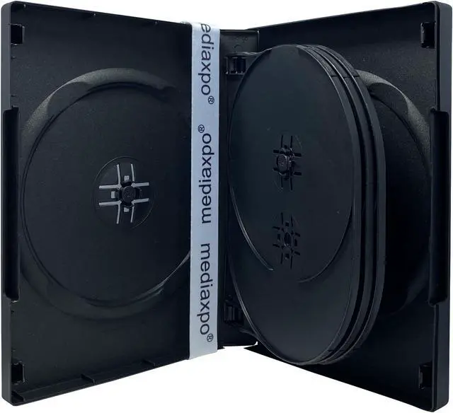 Alt view image 3 of 6 - 50 Black 8 Disc DVD Cases