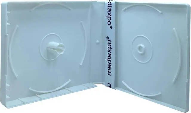 Main image of 50 White Color CD/DVD Box up to 16 Discs