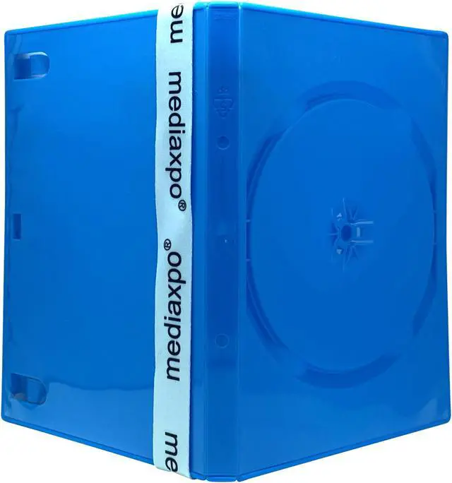 Alt view image 2 of 3 - 500 STANDARD Solid Blue Color Single DVD Cases