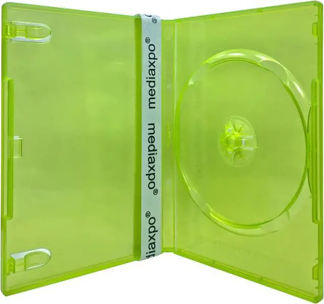 Main image of 100 STANDARD Clear Green Color Single DVD Cases