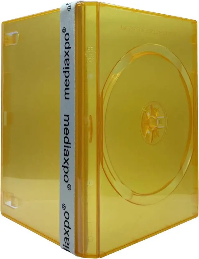 Alt view image 2 of 3 - 50 STANDARD Clear Orange Color Single DVD Cases