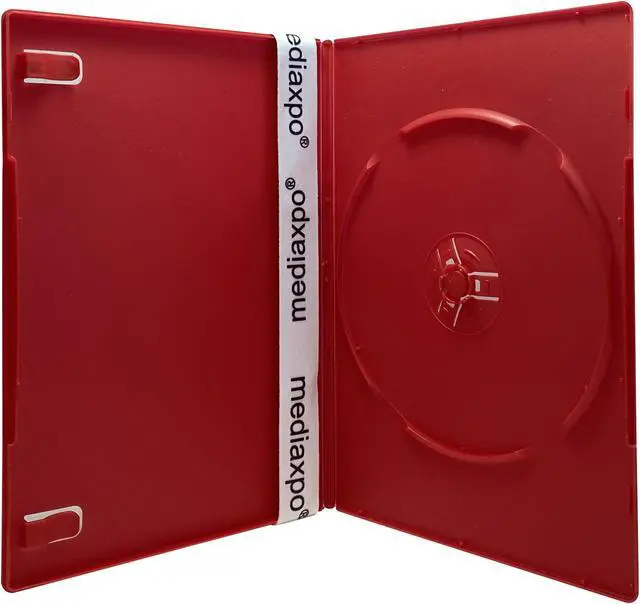 Main image of 100 SLIM Solid Red Color Single DVD Cases 7MM