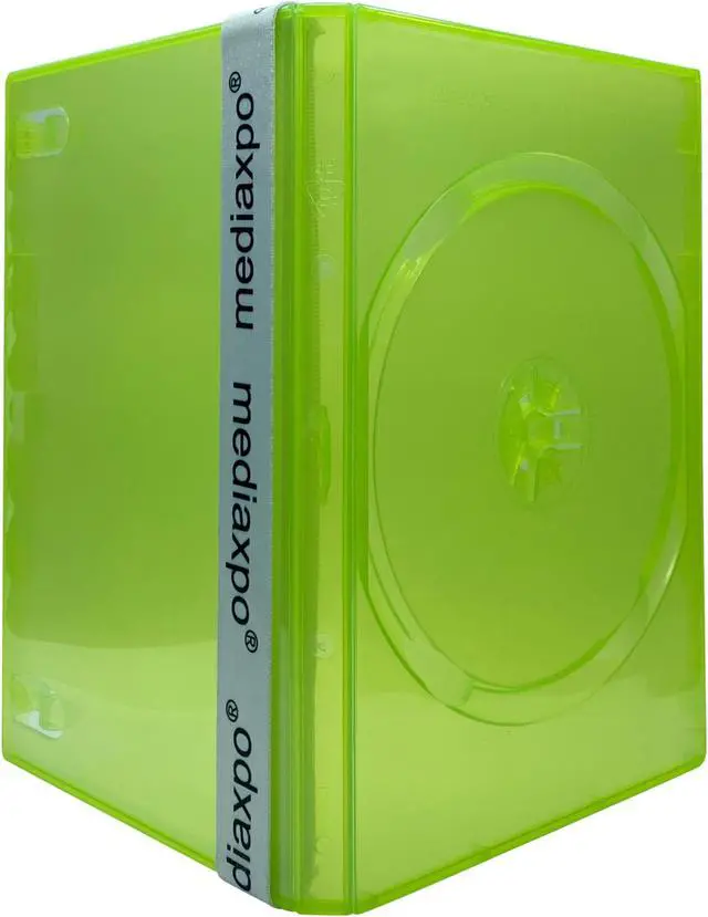 Alt view image 2 of 3 - 100 STANDARD Clear Green Color Single DVD Cases