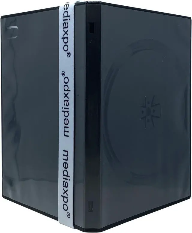 Alt view image 3 of 4 - 50 STANDARD Black Triple 3 Disc DVD Cases