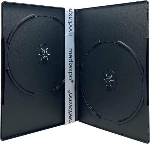 Main image of 25 PREMIUM SLIM Black Double DVD Cases 7MM (100% New Material)