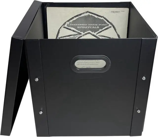 Main image of 1 CheckOutStore Black 12" LP Vinyl Record 33 RPM Storage Box