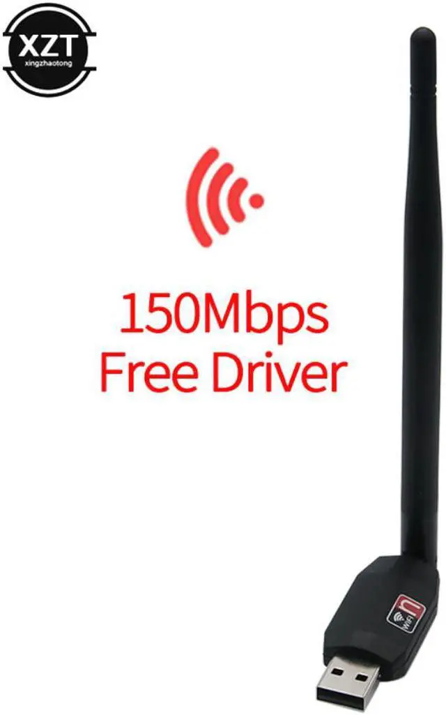 Alt view image 3 of 3 - 150Mbps 5dBI Wireless Network Card Wifi USB Adapter Wi-Fi Dongle MT7601 Mini Receiver 802.11b/n/g Driver Ethernet for PC