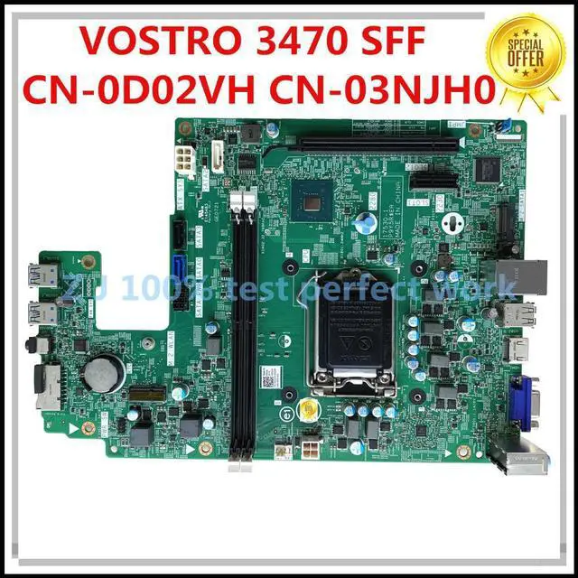 Main image of For Dell VOSTRO 3470 SFF Desktop Motherboard D02VH 0D02VH 03NJH0 3NJH0 DDR4 LGA 1151 17530-1 P9Y5R DDR4 MB