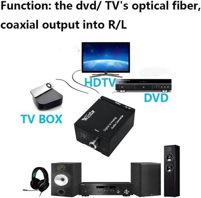 OIAGLH TV Optical SPDIF&Coaxial Digital to L/R Analog Audio