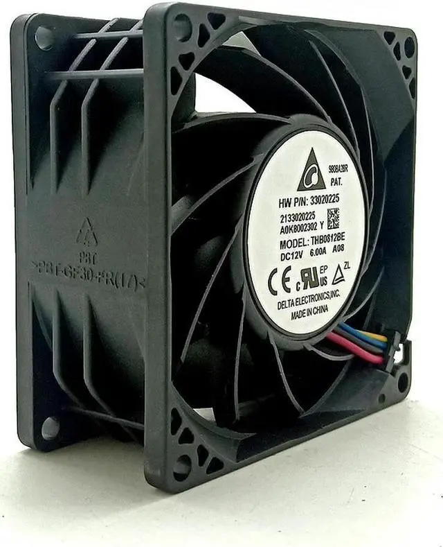Main image of FOR THB0812BE DC 12V High Speed Air Flow CFM Powerful Cooling Fan,80X80X38mm Bearing For GPU