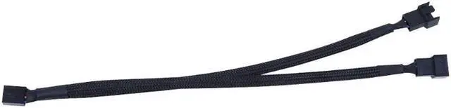 Main image of FOR 1 To 2 Way Y-Splitter Sleeved 4-Pin PWM Connector Fan Extension Adapter Cable