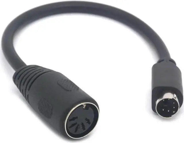 Main image of FOR PS/2 to AT Keyboard Cable Adapter 6 Pin Mini Din Male to 5 Pin MIDI Female Keyboard Adaptor