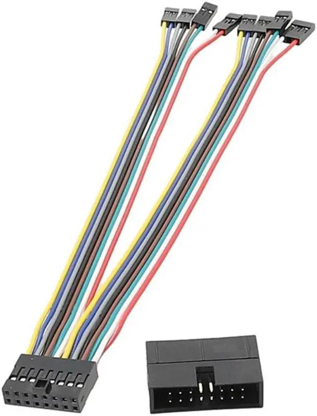 Main image of FOR 16Pin to 2x 8Pin Mainboard PC Host Power Switching Adapter Cable for Mainboard PC Host Front Panel Cord 20cm