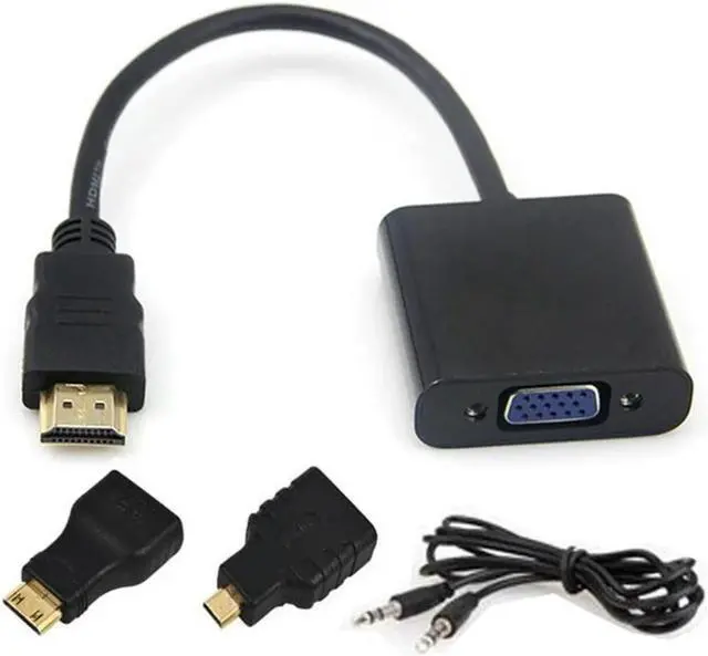 Main image of FOR 1Set Built-in 1080P set HDMI to VGA with Audio Cable Micro Mini HDMI to VGA Converter Adapter for 360 PC DVD