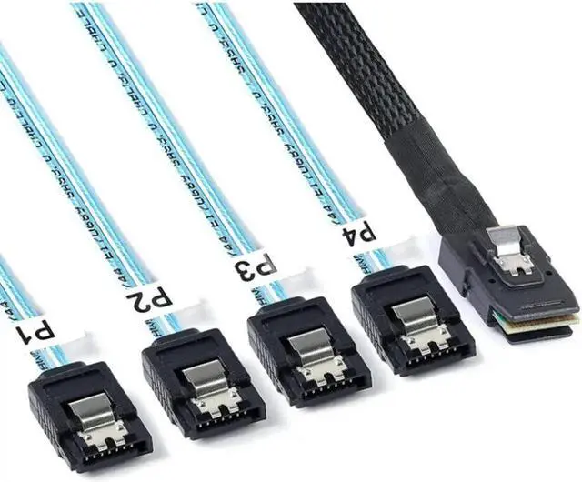 Main image of FOR Mini-SAS SFF-8087 To 4 SATA Cable Mini SAS 4i SFF8087 36P To 4 SATA 7P Cable