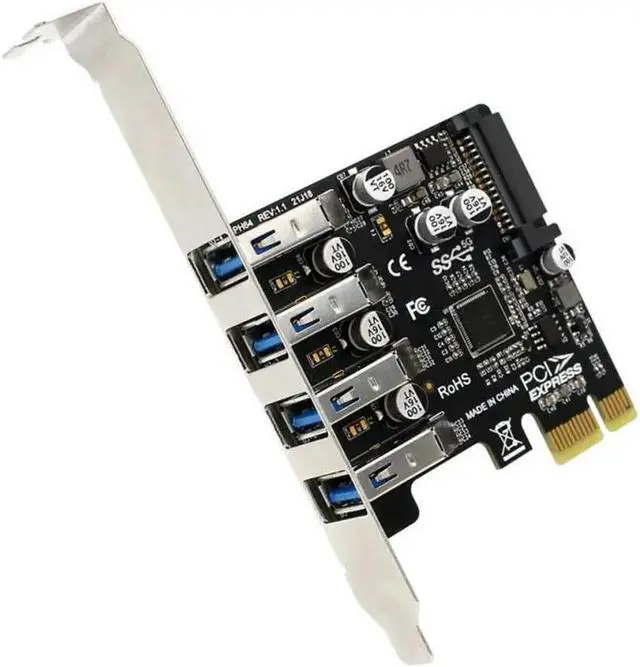 Main image of FOR Unleash the Full Potential of Your PC with 4 Port Pci-e Express Controller Expansion Adapter Card and 5gbps Transfer Speeds