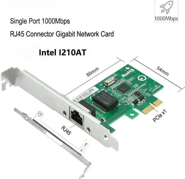 Main image of FOR I210-T1 Single Port Wired Ethernet Server Adapter For I210AT PCIe X1 RJ45 PXE Startup