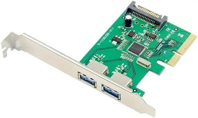 Main image of FOR PCI-E To 2 Ports USB 3.1 Adapter card PCI Express 1x Type-A 2 Port USB3.0 Converter Card AMS1142 set