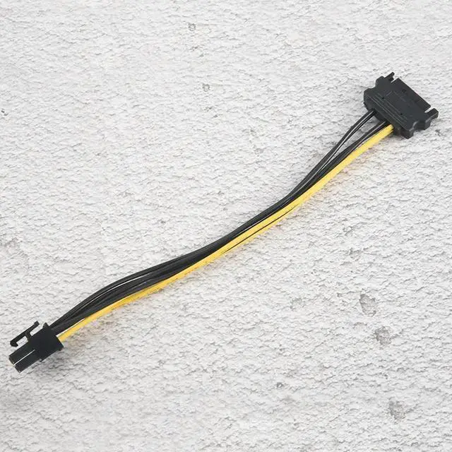 Alt view image 2 of 2 - FOR 6PCS SATA 15Pin To 6Pin PCI Express Card Power Cable SATA Adapter Cable 15Pin Graphics Power Cord