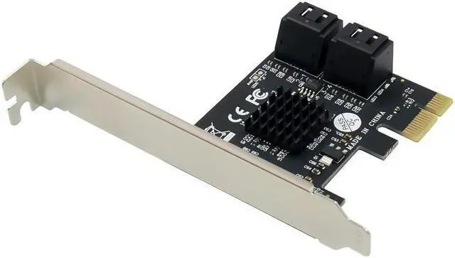 Main image of FOR PCIe to 4 Ports SATA 3 III 3.0 6 Gbps SSD Adapter PCI-e PCI Express x1 Controller Board Expansion Card Support x4 x6 x8 x16
