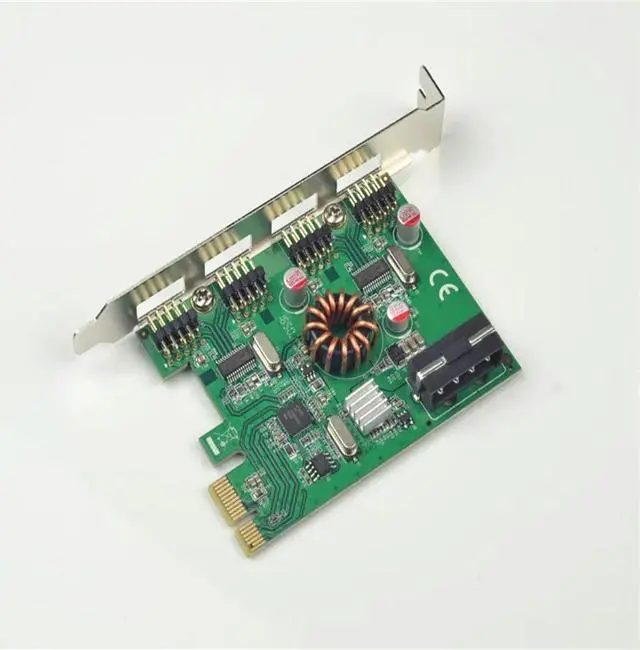 Main image of FOR PCI-E Expansion Card USB 2.0 External 4x 9Pin Header 8-port USB2.0 to PCIe Card Adapter usb hub