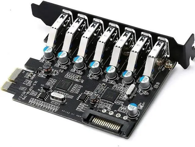 Main image of FOR PCIE 7 Ports USB3.0 Hub Express Card Expansion Card by PCI Adapter Support Win10
