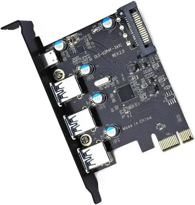 Main image of FOR PCI Express Card to 3 PORTS USB 3.0 1 PORT USB3.1 Type C Internal USB 3.0 20PIN 4 Ports USB HUB pcie to Type-c Converter Card